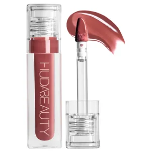 HUDA BEAUTY Faux Filler Shiny Lip Gloss – High-Gloss, Non-Sticky Finish